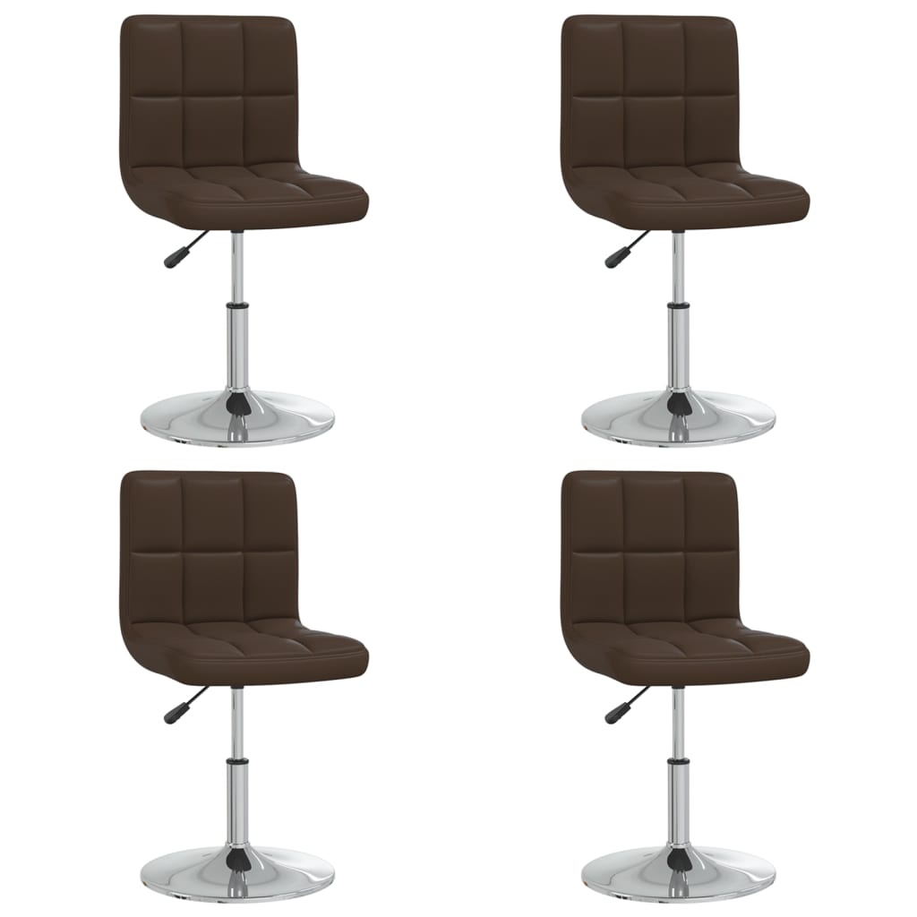 Set scaune de bucatarie, 4 buc, maro, piele ecologica 334192