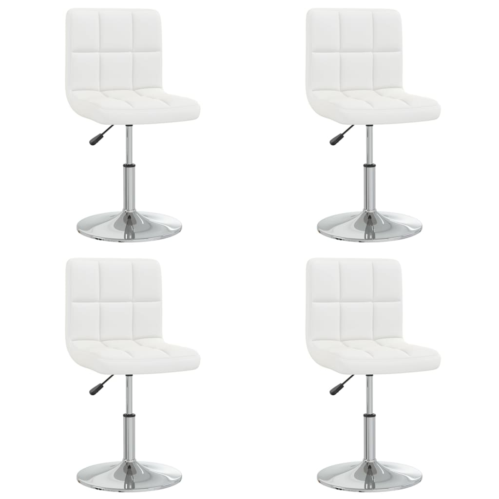 Set scaune de bucatarie, 4 buc, alb, piele ecologica 334189