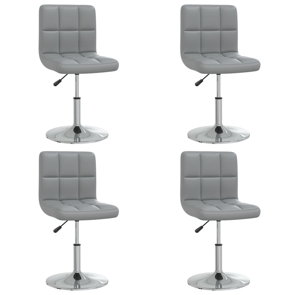 Set scaune de bucatarie, 4 buc, gri, piele ecologica 334194