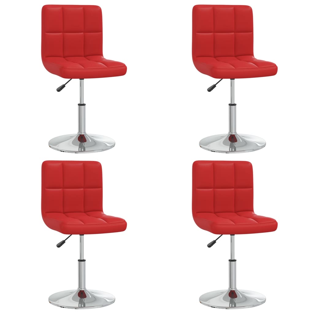 Set scaune de bucatarie, 4 buc, rosu vin, piele ecologica 334195