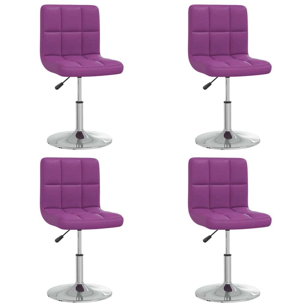 Set scaune de bucatarie, 4 buc, violet, piele ecologica 334197