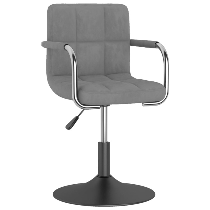 Scaun de bucatarie, gri deschis, catifea 3087941