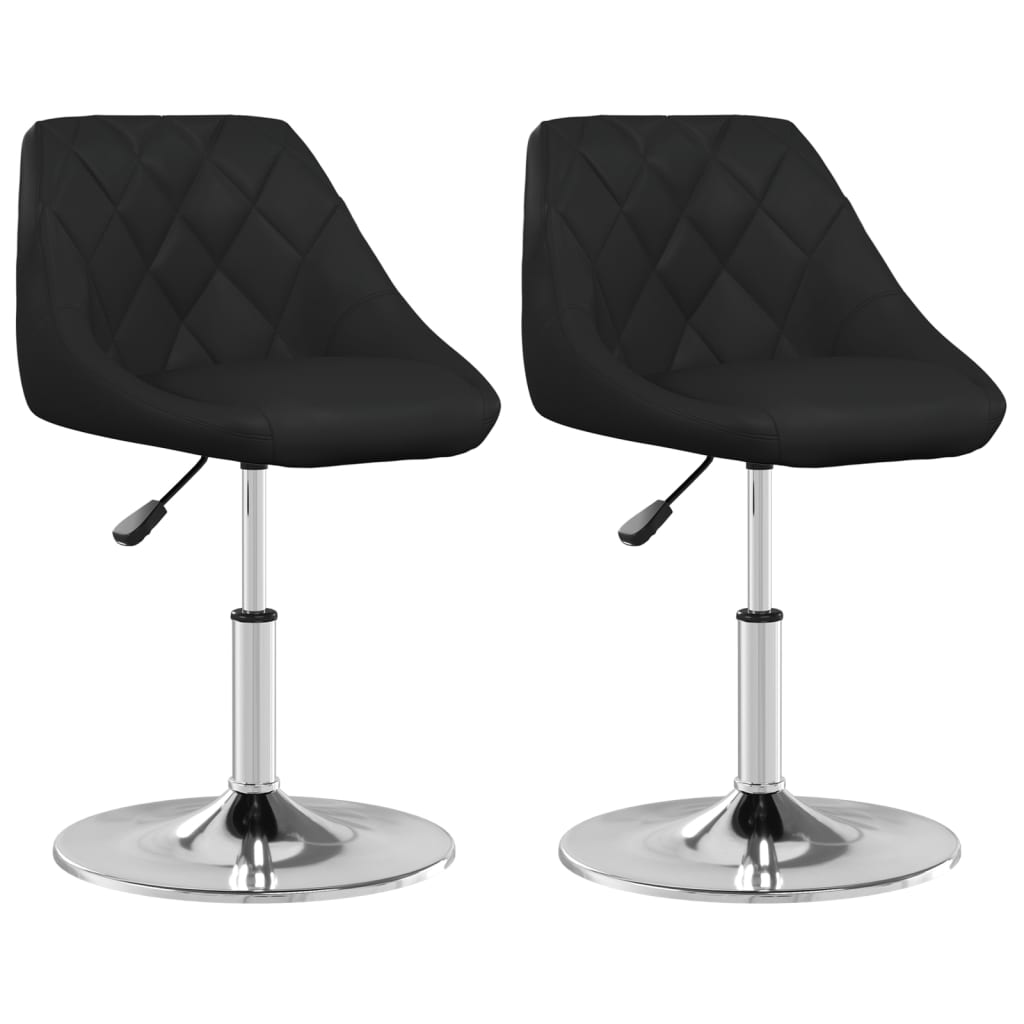 Set scaune de bucatarie, 2 buc negru, piele ecologica 335160