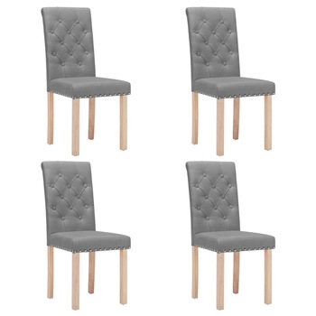 Set scaune de bucatarie, 4 buc, gri deschis, material textil 336856 42 x 53 x 95.5 cm Set scaune de bucatarie, 4 buc, gri deschis, material textil 336856 42 x 53 x 95.5 cm