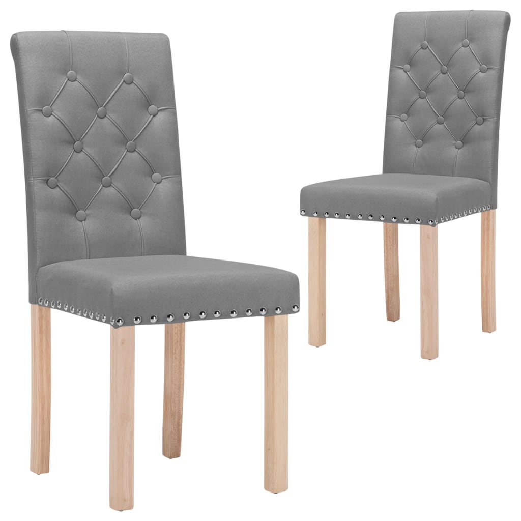 Set scaune de bucatarie, 2 buc, gri deschis, material textil 336855 42 x 53 x 95.5 cm