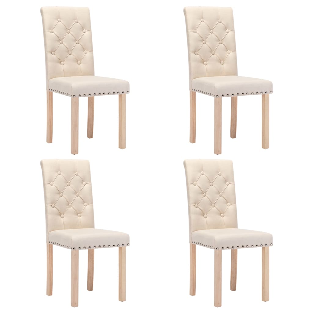 Set scaune de bucatarie, 4 buc, crem, material textil 336860 42 x 53 x 95.5 cm