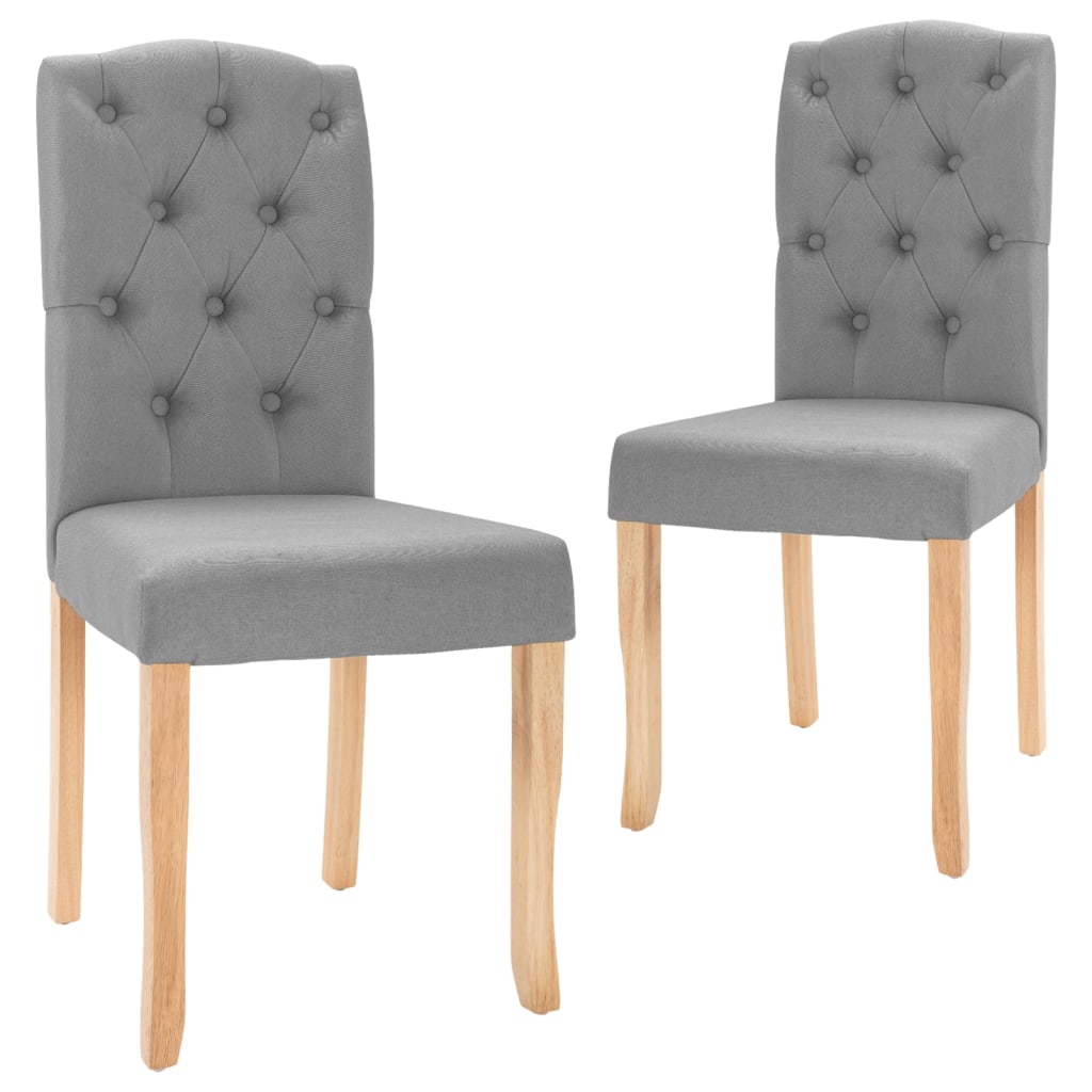 Set scaune de bucatarie, 2 buc, gri deschis, material textil 336893 42 x 50 x 96 cm