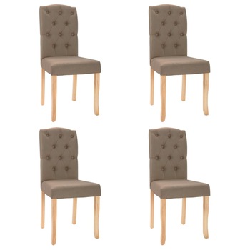 Set scaune de sufragerie, 4 buc, gri taupe, material textil 336908 42 x 50 x 96 cm Set scaune de sufragerie, 4 buc, gri taupe, material textil 336908 42 x 50 x 96 cm