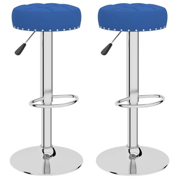 Set scaune de bar, 2 buc albastru, material textil 332975 38.5 x 38.5 cmx (63 - 83) cm Set scaune de bar, 2 buc albastru, material textil 332975 38.5 x 38.5 cmx (63 - 83) cm