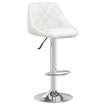Scaun de bar, alb, piele ecologica 335169 44 x 46 x (82-103) cm Scaun de bar, alb, piele ecologica 335169 44 x 46 x (82-103) cm