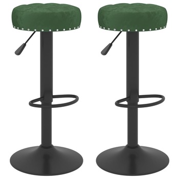 Set scaune de bar, 2 buc verde inchis, catifea 332998 38.5 x 38.5 cm Set scaune de bar, 2 buc verde inchis, catifea 332998 38.5 x 38.5 cm