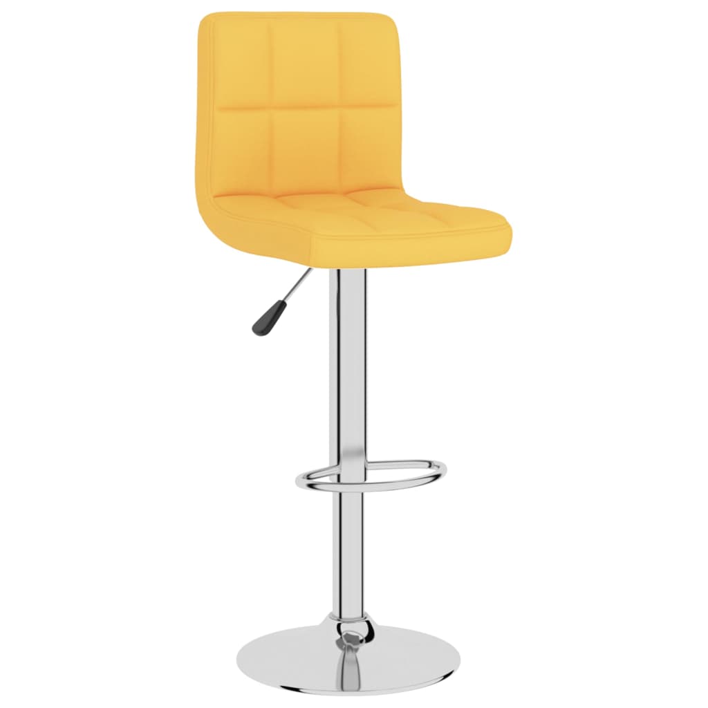 Scaun de bar, galben mustar, material textil 334236 40 x 47 x (90- 111)