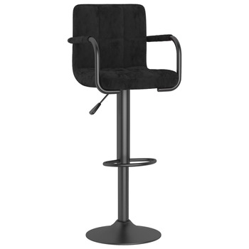Scaun de bar, negru, catifea 334645 48 x 47 x (90-111) cm Scaun de bar, negru, catifea 334645 48 x 47 x (90-111) cm