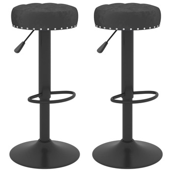 Set scaune de bar, 2 buc, negru, catifea 332992 38.5 x 38.5 cm Set scaune de bar, 2 buc, negru, catifea 332992 38.5 x 38.5 cm