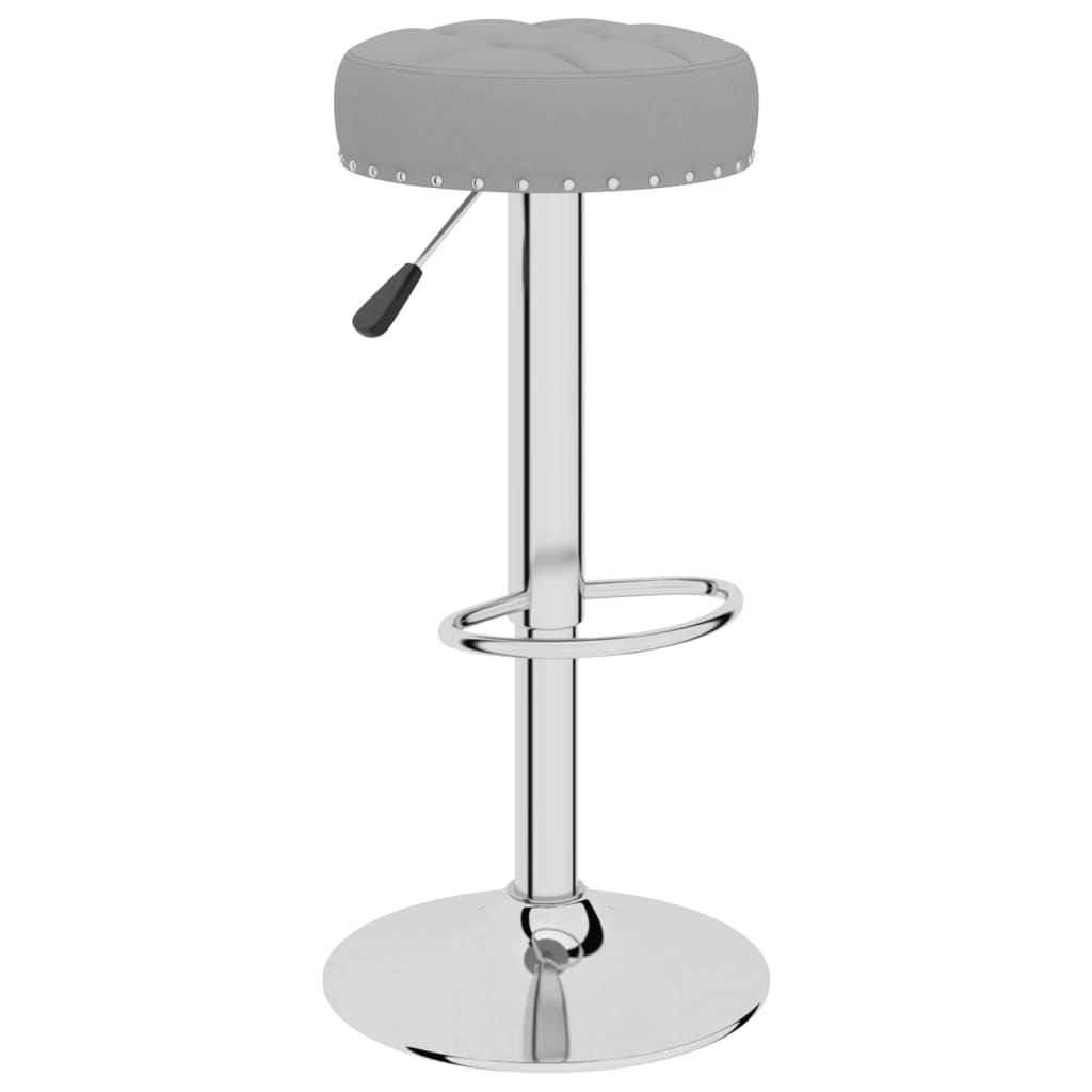 Scaun de bar, gri, material textil 332961 38,5 x 38,5 x (63 - 83) cm