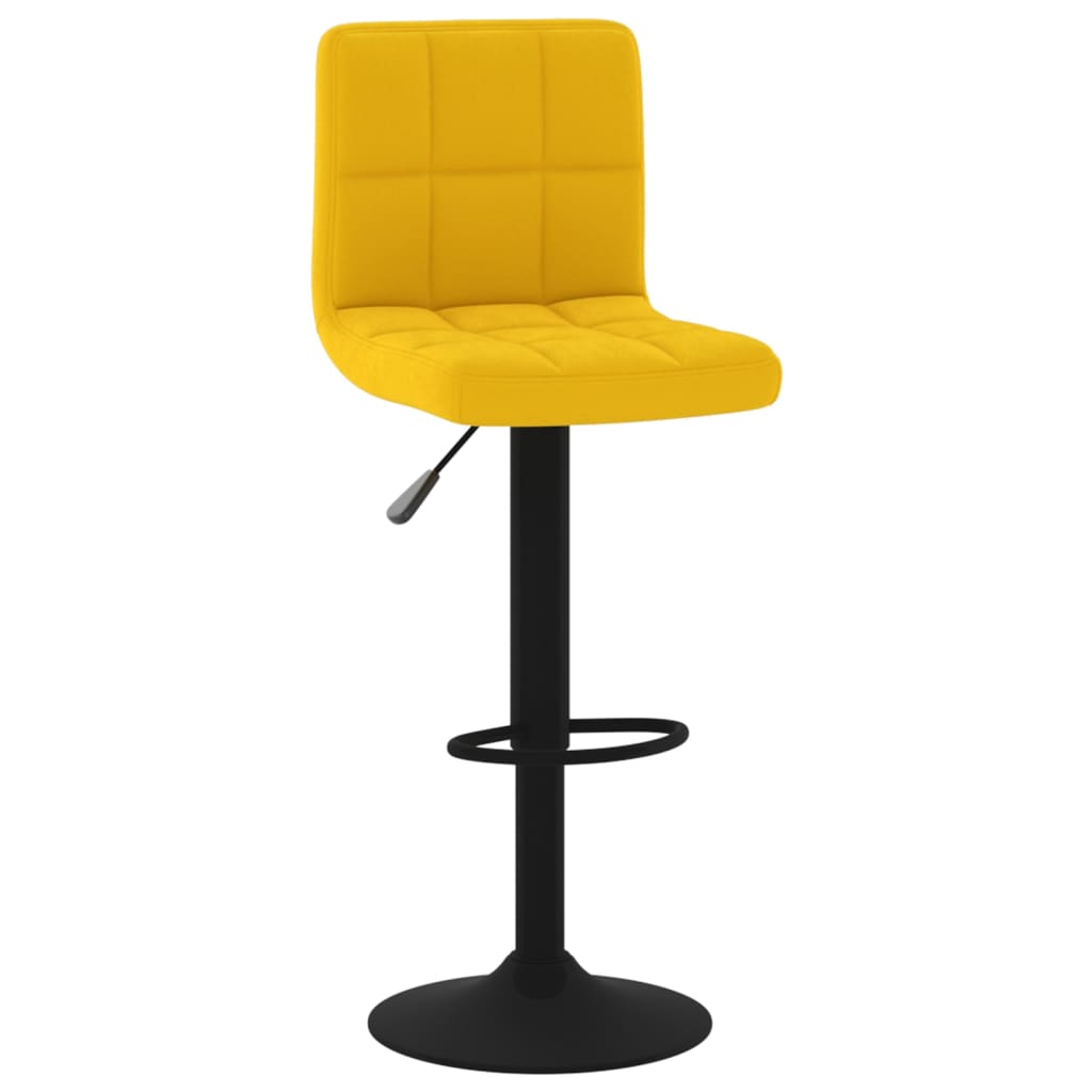 Scaun de bar, galben mustar, catifea 334301 40 x 47 x (90- 111) cm