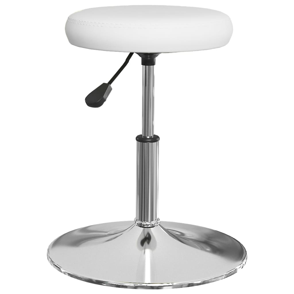 Scaun de bar, alb, piele ecologica 333067 31 x (39-53) cm