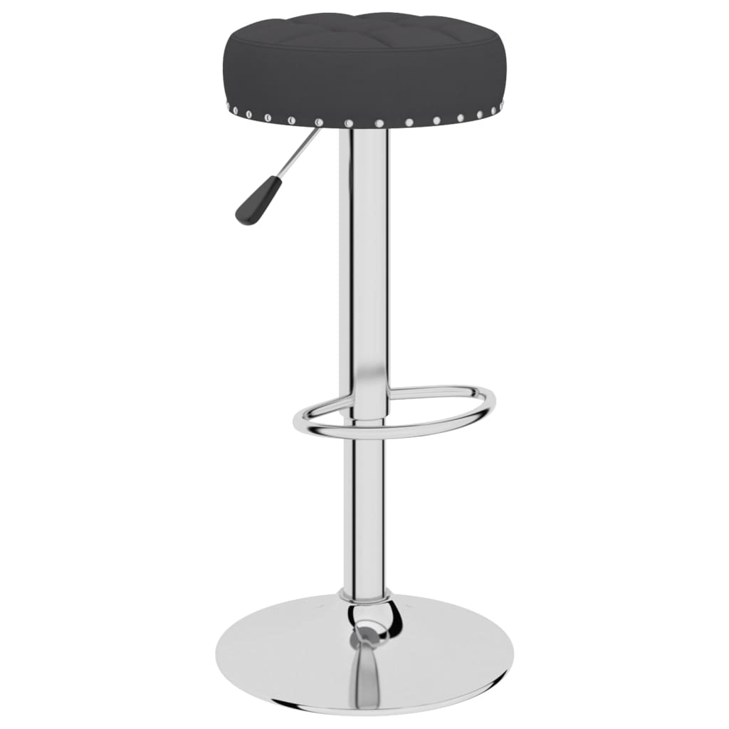 Scaun de bar, negru, material textil 332967 38,5 x 38,5 x (63 - 83) cm