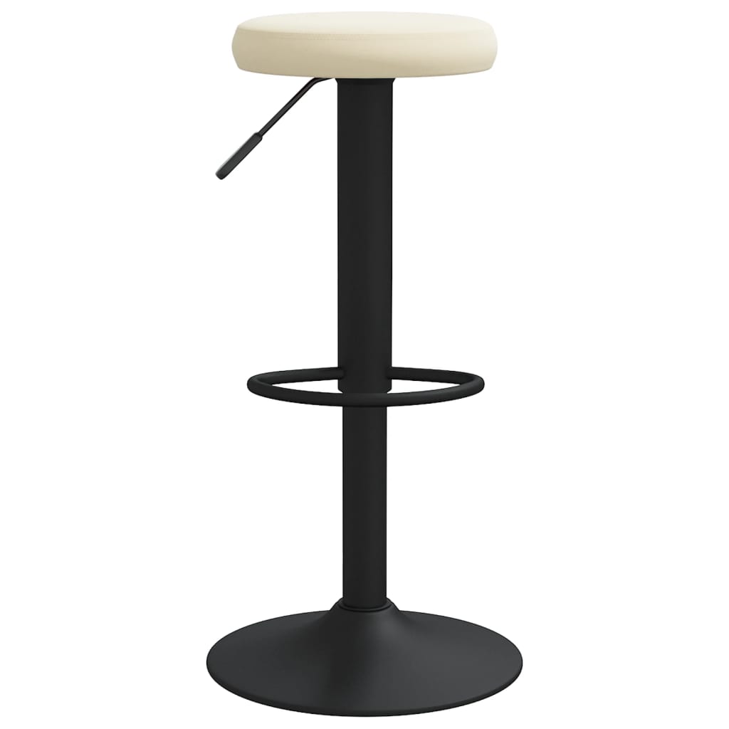 Scaun de bar, crem, catifea 333131, 31 x (58-78) cm