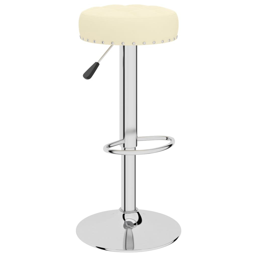 Scaun de bar, crem, material textil 332963 38,5 x 38,5 x (63 - 83) cm