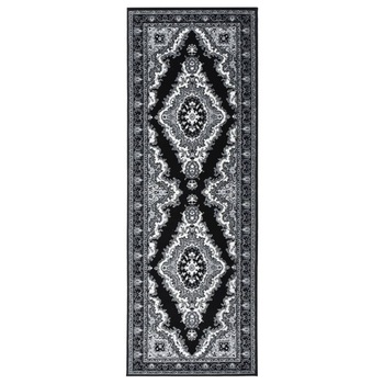 Covor traversa BCF, Negru/Gri, 100x300 cm 331795 Covor traversa BCF, Negru/Gri, 100x300 cm 331795