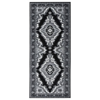 Covor traversa BCF, Negru/Gri, 100x250 cm 331794 Covor traversa BCF, Negru/Gri, 100x250 cm 331794