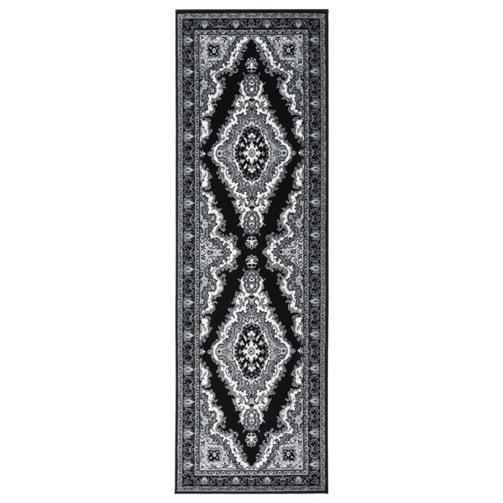 Covor traversa BCF, Negru/Gri, 100x350 cm 331796