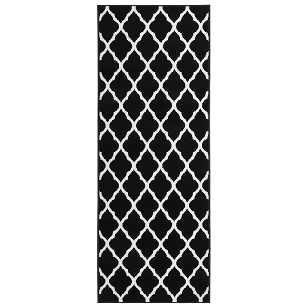 Covor traversa BCF, alb si negru, 80x200 cm 331881