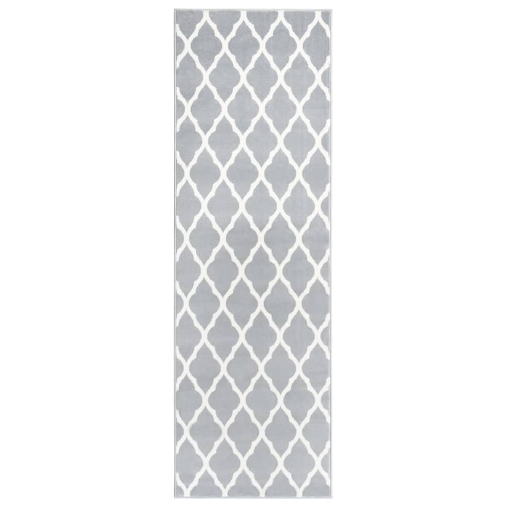 Covor traversa BCF, gri si alb, 60x150 cm 331896