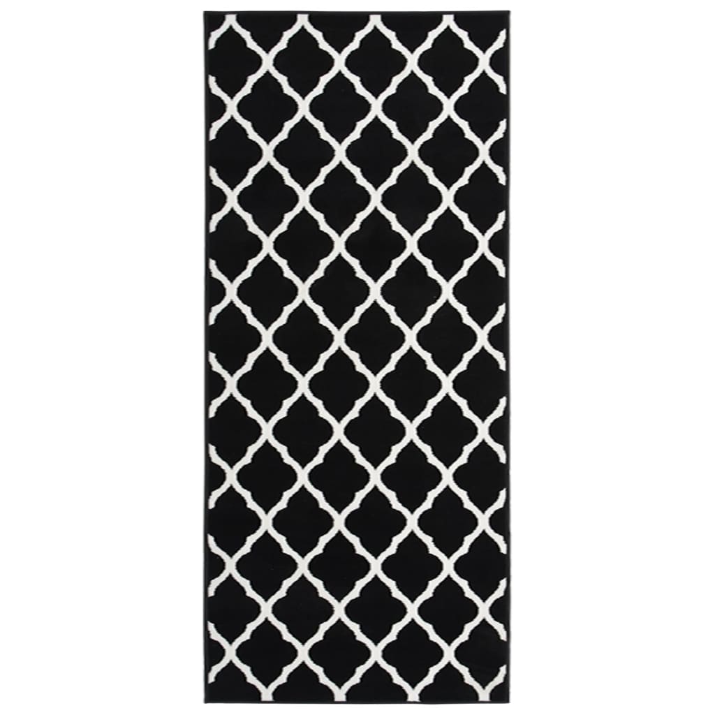 Covor traversa BCF, alb si negru, 80x150 cm 331880