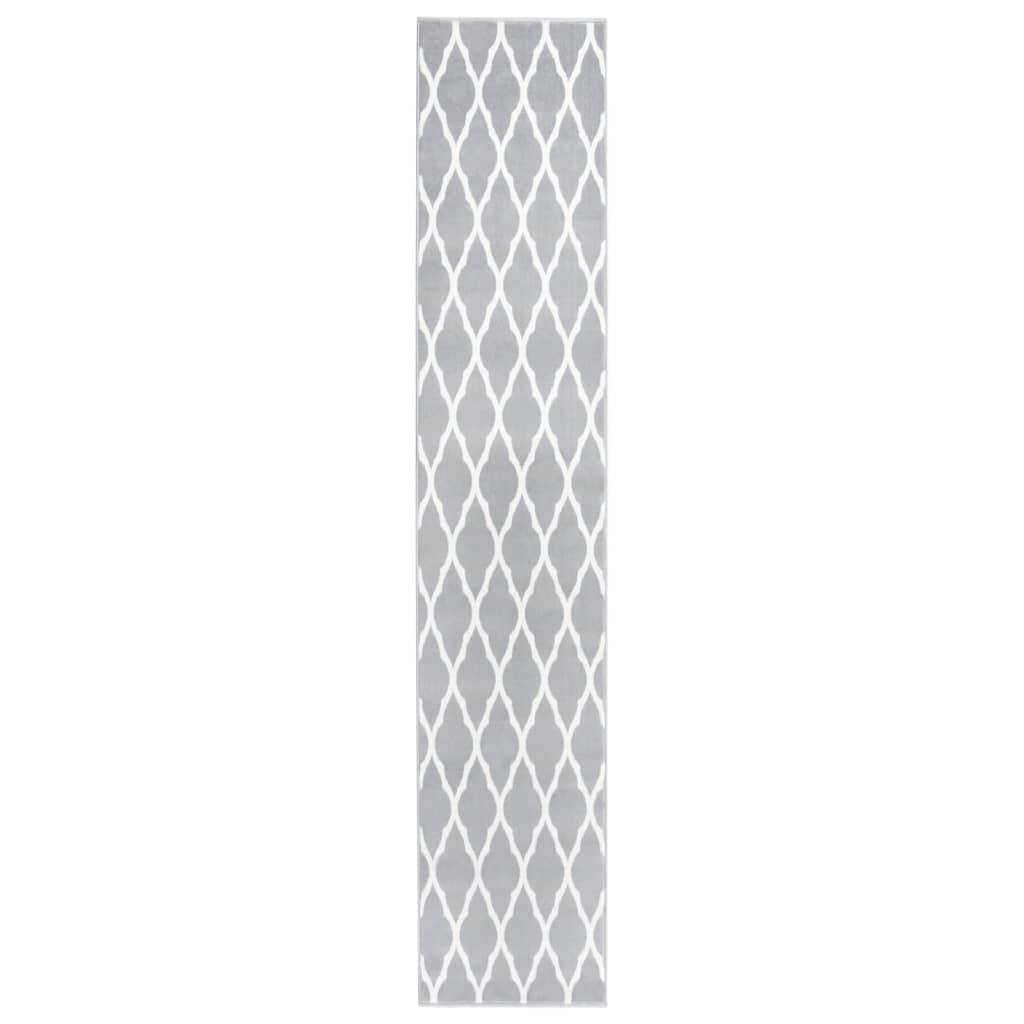 Covor traversa BCF, alb si gri, 60x350 cm 331900