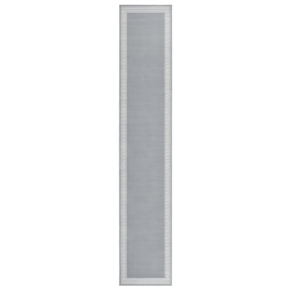 Covor traversa, Gri/Alb cu motiv, 60x350 cm, BCF 331996