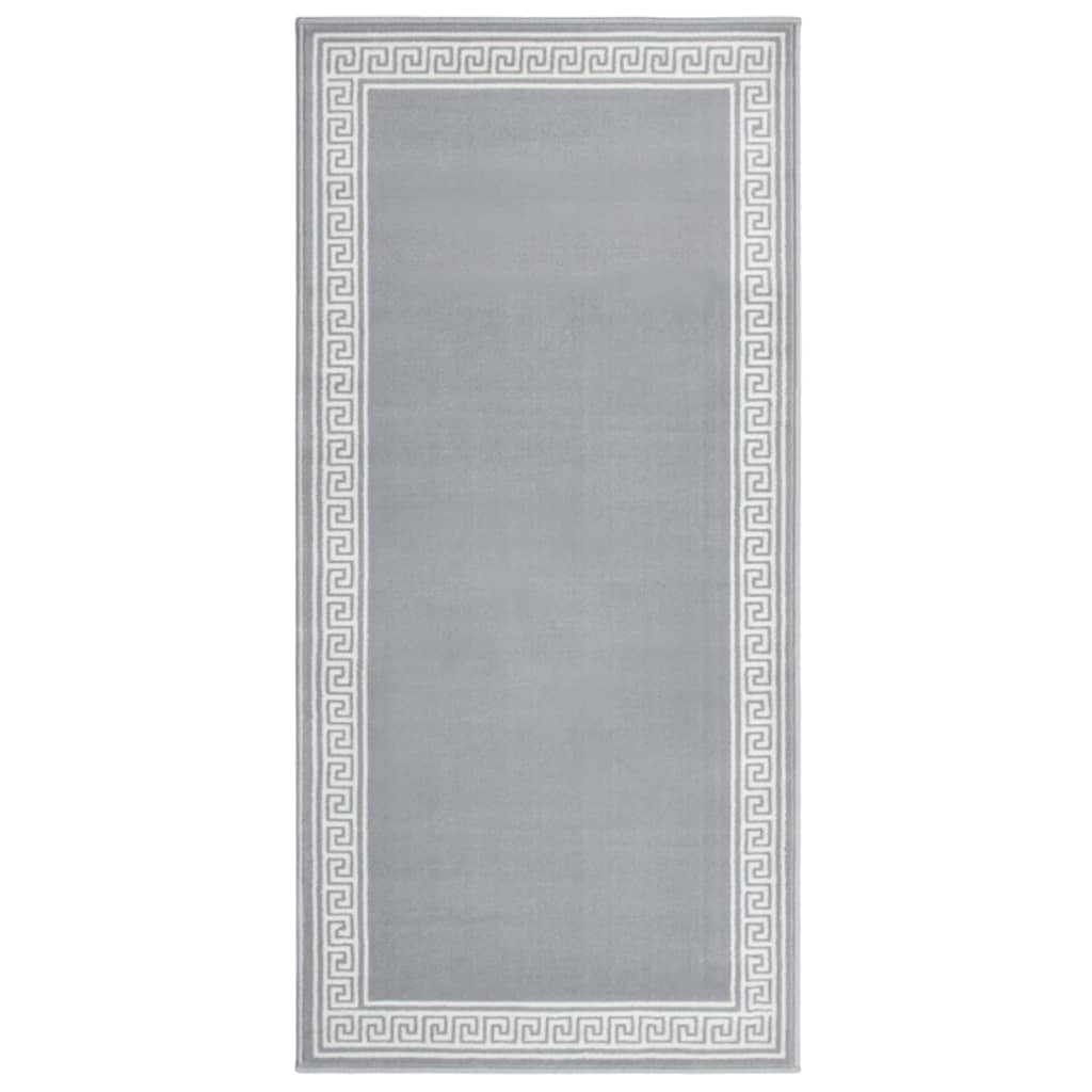 Covor traversa, Gri/Alb cu motiv, 80x150 cm, BCF 332000