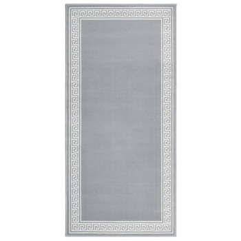 Covor traversa, Gri/Alb cu motiv, 80x150 cm, BCF 332000 Covor traversa, Gri/Alb cu motiv, 80x150 cm, BCF 332000