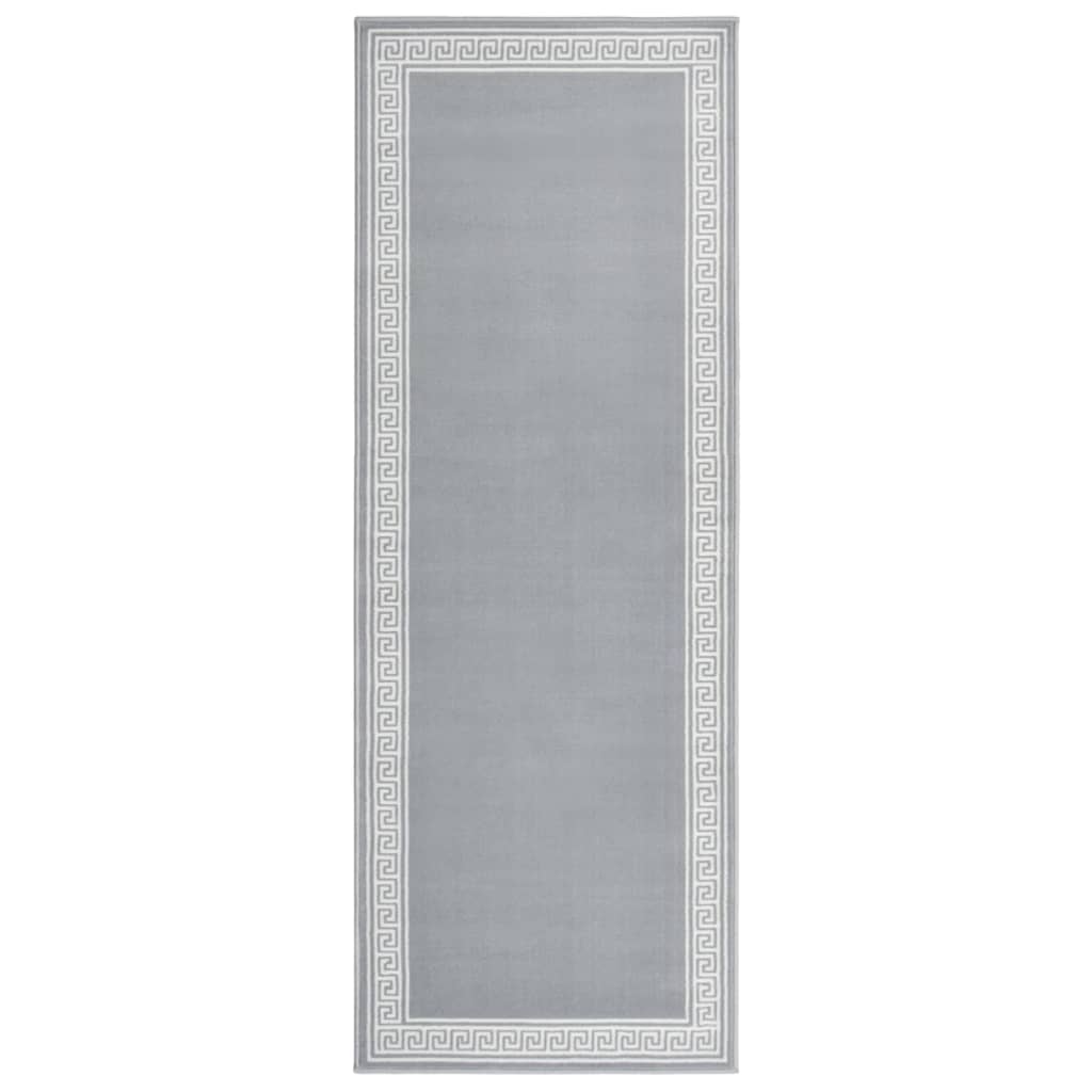 Covor traversa, Gri/Alb cu motiv, 80x200 cm, BCF 332001