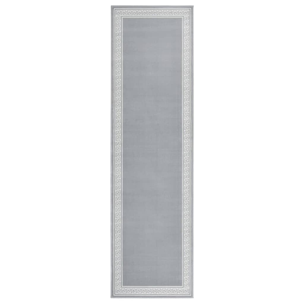Covor traversa, Gri/Alb cu motiv, 80x300 cm, BCF 332003