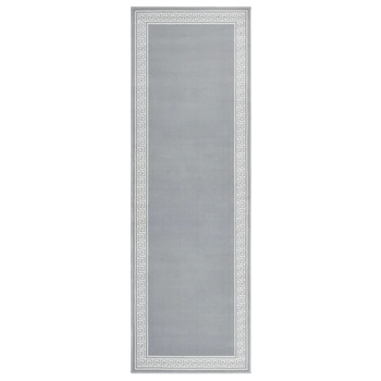 Covor traversa, Gri/Alb cu motiv, 100x300 cm, BCF 332011 Covor traversa, Gri/Alb cu motiv, 100x300 cm, BCF 332011