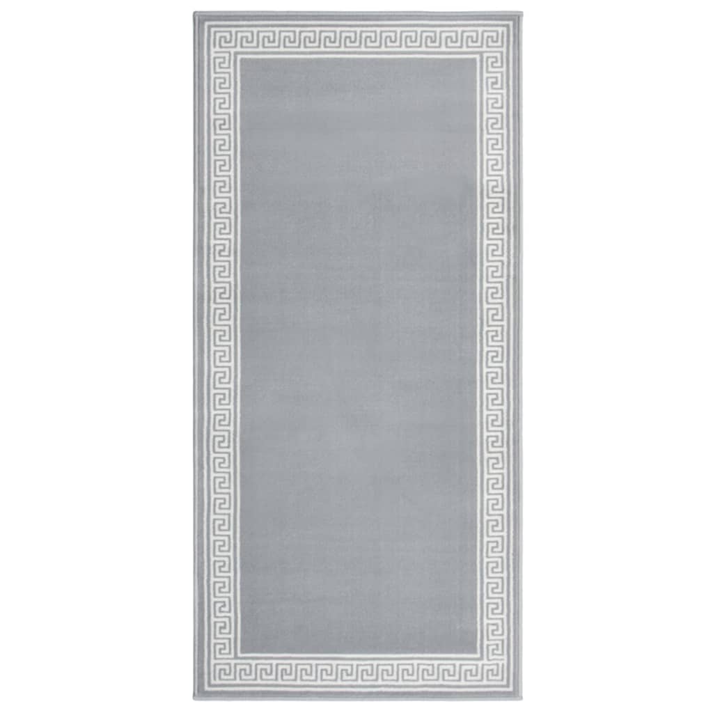 Covor traversa, Gri/Alb cu motiv, 100x200 cm, BCF 332009
