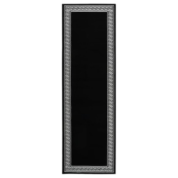 Covor traversa, Negru/Alb cu motiv, 60x150 cm, BCF 332016 Covor traversa, Negru/Alb cu motiv, 60x150 cm, BCF 332016
