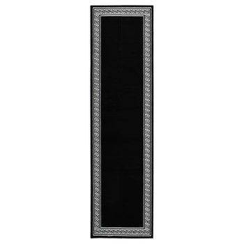 Covor traversa, Negru/Alb cu motiv, 60x250 cm, BCF 332018 Covor traversa, Negru/Alb cu motiv, 60x250 cm, BCF 332018