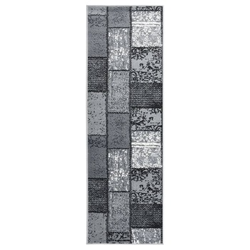 Covor traversa, gri cu dreptunghiuri, 60x300 cm, BCF 332043 Covor traversa, gri cu dreptunghiuri, 60x300 cm, BCF 332043