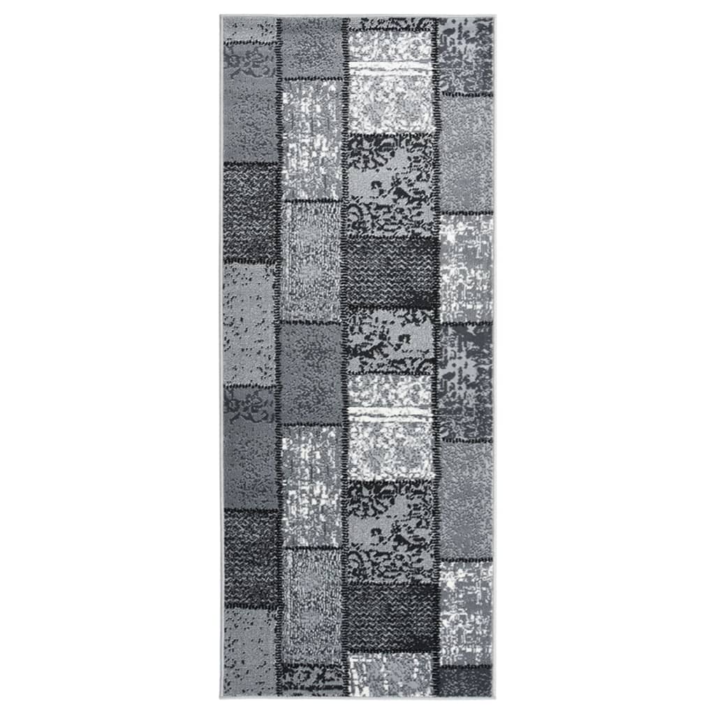 Covor traversa, gri cu dreptunghiuri, 100x150 cm, BCF 332056