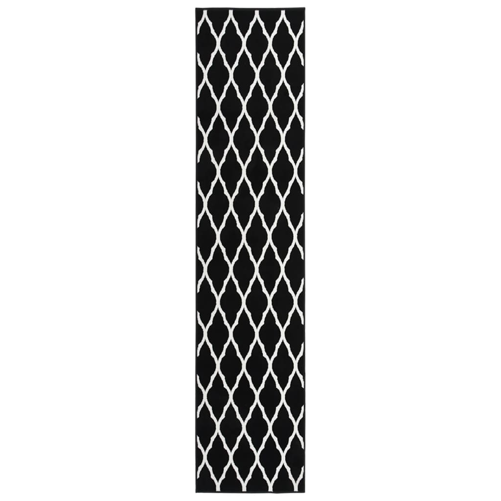 Covor traversa, alb si negru, 80x400 cm, BCF 331885
