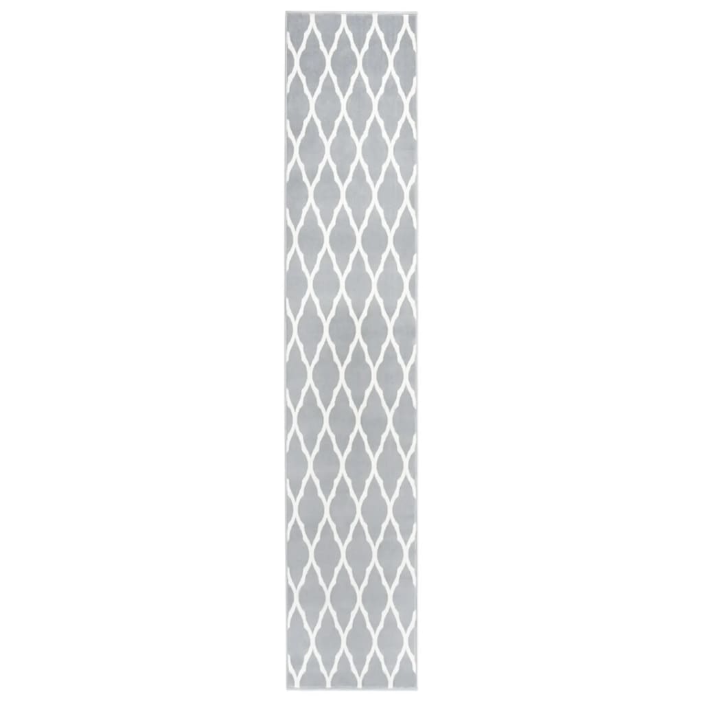 Covor traversa BCF, alb si gri, 80x450 cm 331910