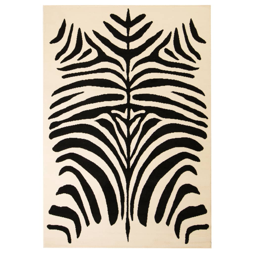 Covor modern, design zebra, 80 x 150 cm, Bej/negru 133027
