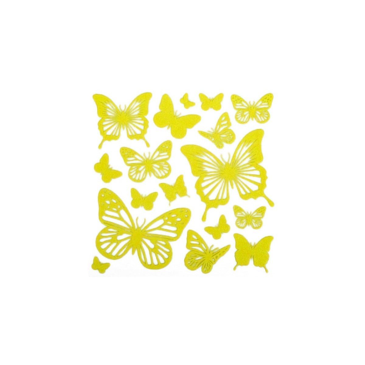 Set 17 fluturasi fosforescenti pentru decorarea camerei