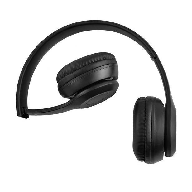 Casti wireless, Fm Radio, Microfon incorporat, Port Micro SD, Pliabile, Negru