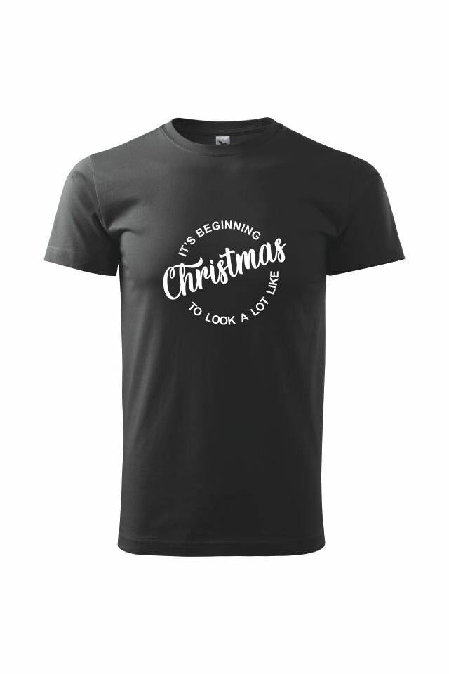 Tricou it's beginning to look a lot like christmas, Negru/Rosu
