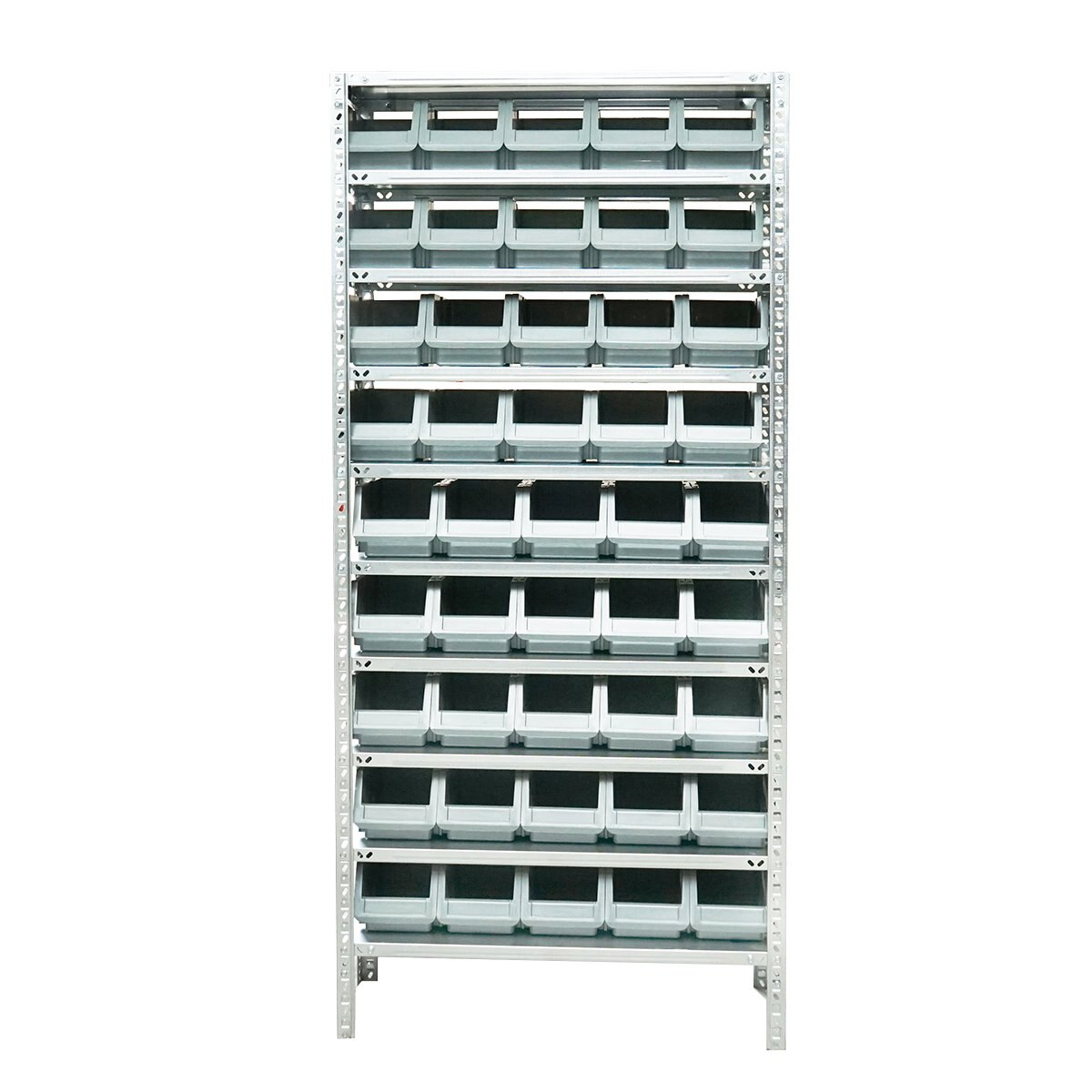 Raft accesorizat cu 45 cutii plastic de depozitare 310/930/2000mm