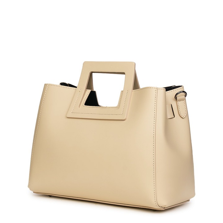 Női táska természetes bőr Armina krém